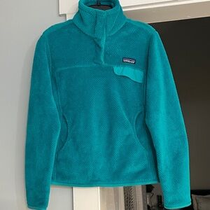Patagonia Re-Tool Snap- T Aqua Turquoise Fleece Jacket Women’s size S